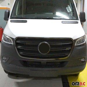 Mercedes Sprinter W907 Front Grill Frame - Omac - S.Steel - Gloss Dark - 2019-2025